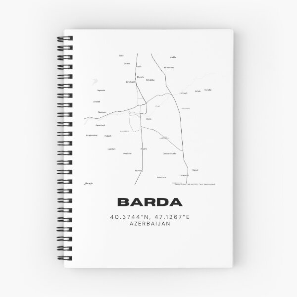 Item preview, Barda Azerbaijan Map Coordinates – Minimalist Location Design designed and sold by RM-Journey.
