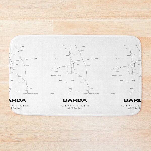 Item preview, Barda Azerbaijan Map Coordinates – Minimalist Location Design designed and sold by RM-Journey.