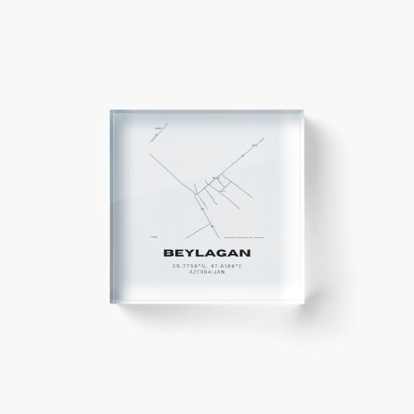 Item preview, Beylagan Azerbaijan Map Coordinates – Minimalist Location Design designed and sold by RM-Journey.
