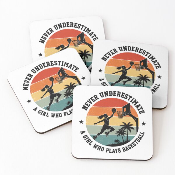 Item preview, Never Underestimate A Girl Who Plays Basketball Women Athlete Sports designed and sold by JonesFlora2025.