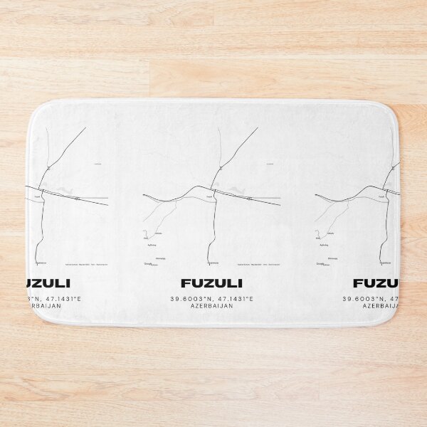 Item preview, Fuzuli Azerbaijan Map Coordinates – Minimalist Location Design designed and sold by RM-Journey.