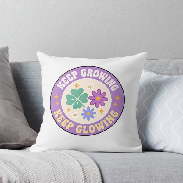 Item preview, Keep Growing Keep Glowing Positive Affirmation Wellbeing Motivation designed and sold by SkeletonsDanger.