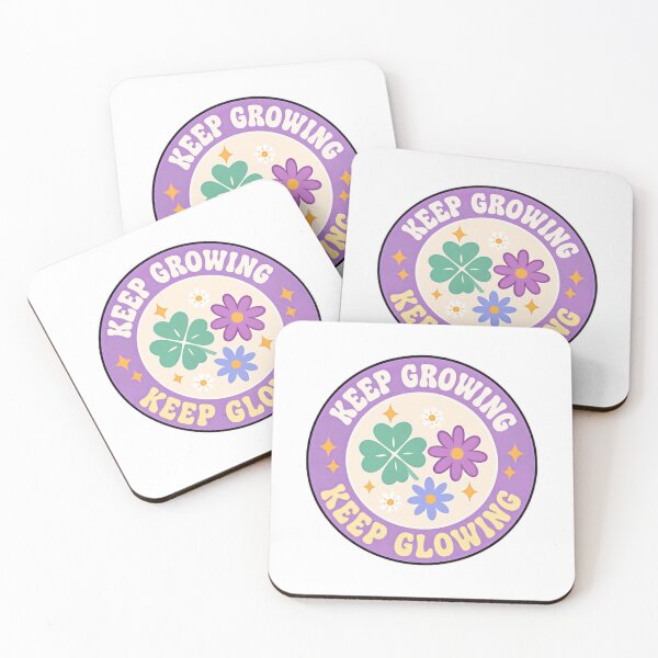 Item preview, Keep Growing Keep Glowing Positive Affirmation Wellbeing Motivation designed and sold by SkeletonsDanger.