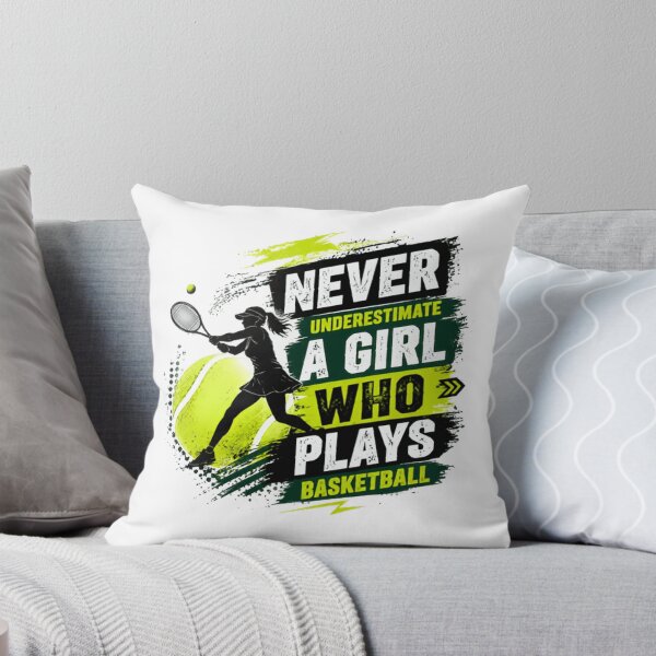 Item preview, Never Underestimate A Girl Who Plays Basketball Female Player Sport designed and sold by JonesFlora2025.