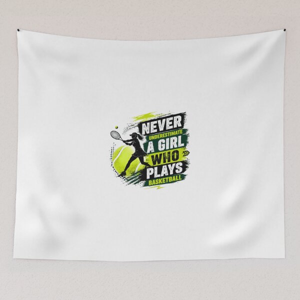 Item preview, Never Underestimate A Girl Who Plays Basketball Female Player Sport designed and sold by JonesFlora2025.