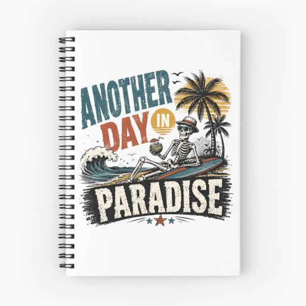Item preview, Another Day In Paradise Skeleton Beach Vacation Summer Ocean Surf designed and sold by RetroMini2026.