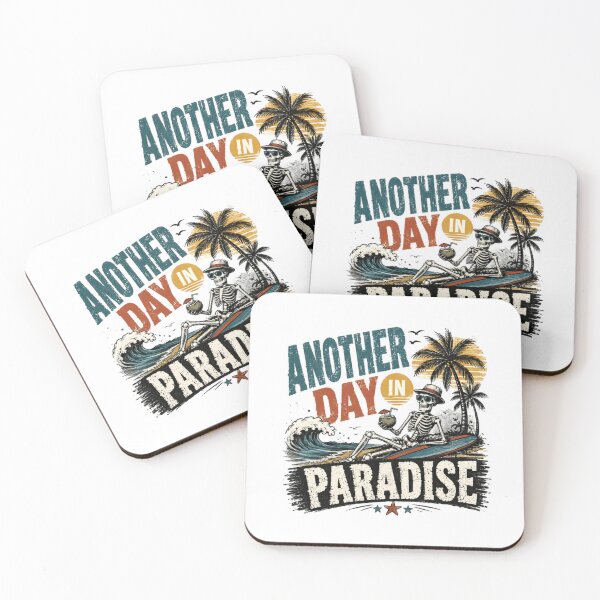 Item preview, Another Day In Paradise Skeleton Beach Vacation Summer Ocean Surf designed and sold by RetroMini2026.
