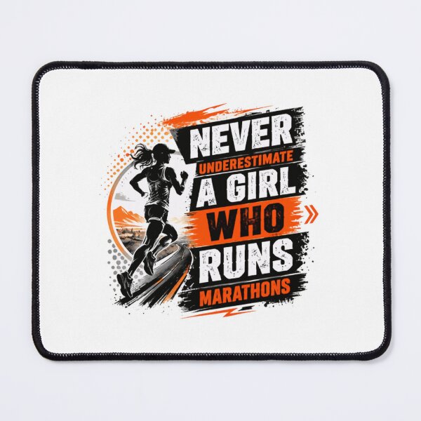 Item preview, Never Underestimate A Girl Who Runs Marathons Female Runner Marathon Running designed and sold by JonesFlora2025.