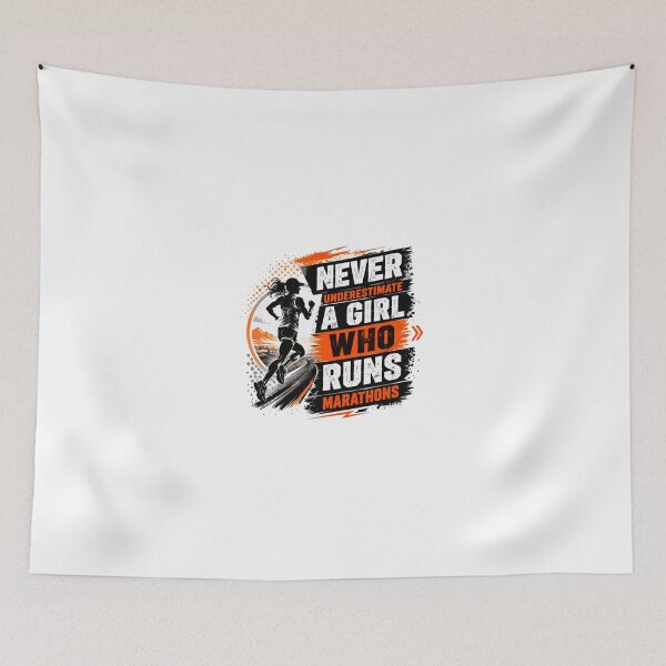 Item preview, Never Underestimate A Girl Who Runs Marathons Female Runner Marathon Running designed and sold by JonesFlora2025.
