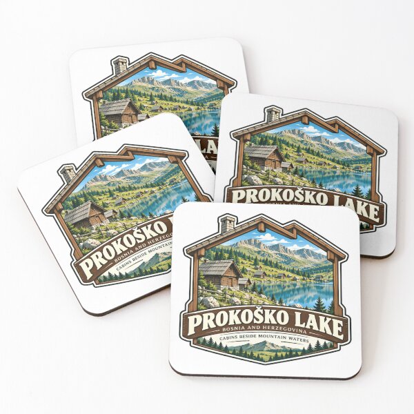 Item preview, Prokosko Lake Bosnia And Herzegovina Cabins Beside Mountain Waters Travel Destination Vacation Hiking Nature designed and sold by Star3NowForMe.