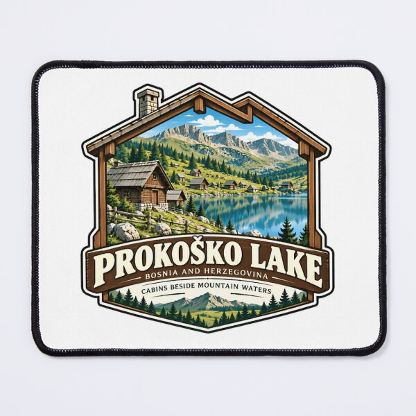 Item preview, Prokosko Lake Bosnia And Herzegovina Cabins Beside Mountain Waters Travel Destination Vacation Hiking Nature designed and sold by Star3NowForMe.