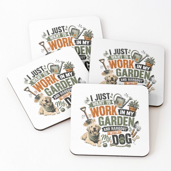 Item preview, I Just Want To Work In My Garden And Hangout With My Dog Gardening Dog Owner designed and sold by RetroMini2026.