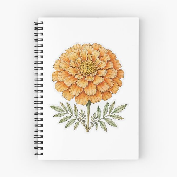 Item preview, Marigold Flower Sticker | Cempasuchil Sticker | Fine Line Dia de Muertos Tattoo designed and sold by FineLineBotanical .
