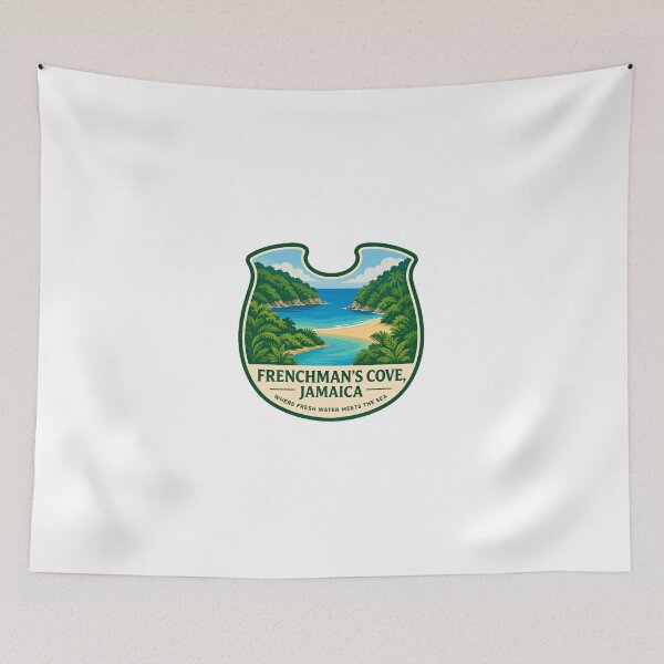 Item preview, Frenchman's Cove, Jamaica Where Fresh Water Meets The Sea Tropical Vacation Destination Travel Souvenir designed and sold by Simsimah26Parks.