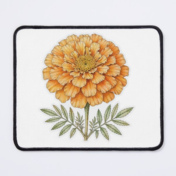 Item preview, Marigold Flower Sticker | Cempasuchil Sticker | Fine Line Dia de Muertos Tattoo designed and sold by FineLineBotanical .
