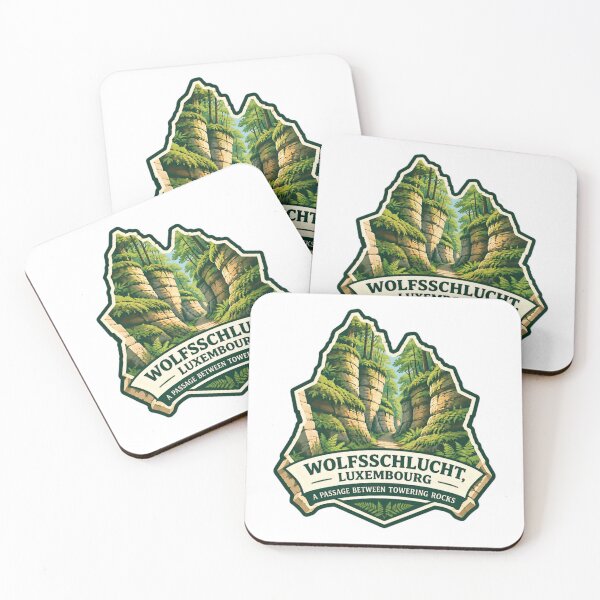 Item preview, Wolfsschlucht Luxembourg A Passage Between Towering Rocks Travel Souvenir Hiker designed and sold by Star3NowForMe.