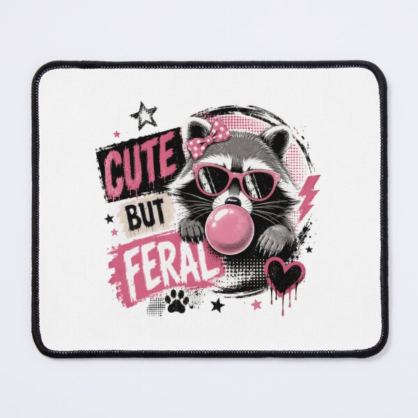 Item preview, Cute But Feral Raccoon Wildlife Lover Untamed Spirit designed and sold by JonesFlora2025.