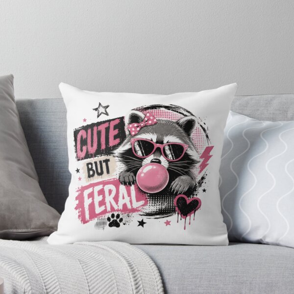 Item preview, Cute But Feral Raccoon Wildlife Lover Untamed Spirit designed and sold by JonesFlora2025.