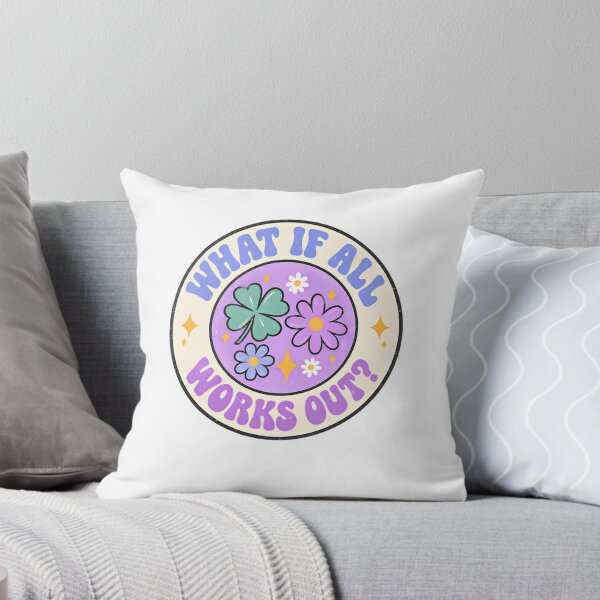 Item preview, What If All Works Out? Positive Thinking Optimism Manifestation Quote designed and sold by SkeletonsDanger.