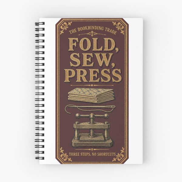 Item preview, Fold Sew Press Bookbinder's Guild Sign designed and sold by BoosterShop.