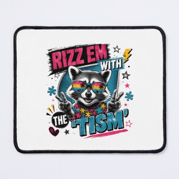 Item preview, Rizz Em With The 'Tism Autism Neurodiversity Pansexual LGBTQ Pride designed and sold by JonesFlora2025.