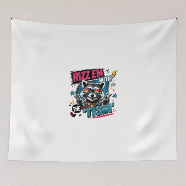 Item preview, Rizz Em With The 'Tism Autism Neurodiversity Pansexual LGBTQ Pride designed and sold by JonesFlora2025.