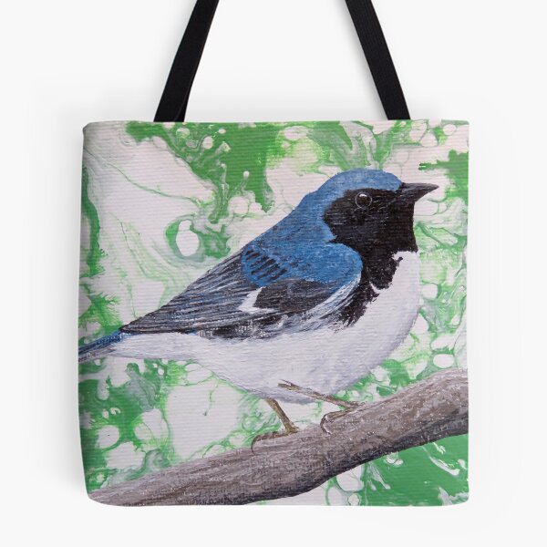 Item preview, Black Throated Blue Warbler designed and sold by Magpie's Miscellany.