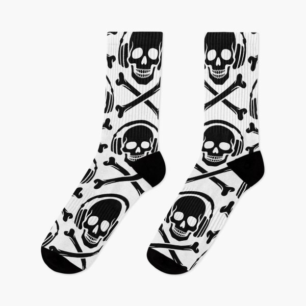 Item preview, Skull and Crossbones Wearing Large Headphones Graphic designed and sold by AFernandesDSG.