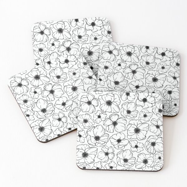 Item preview, Flores blancas sobre fondo blanco designed and sold by D-G-Designs.