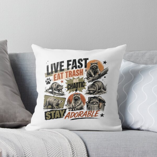 Item preview, Live Fast Eat Trash Be Chaotic Stay Adorable Raccoon Trash Panda Wildlife designed and sold by RetroMini2026.