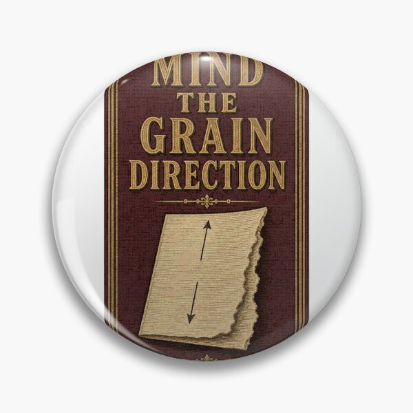 Item preview, Mind The Grain Direction Bookbinder Rule Sign designed and sold by BoosterShop.
