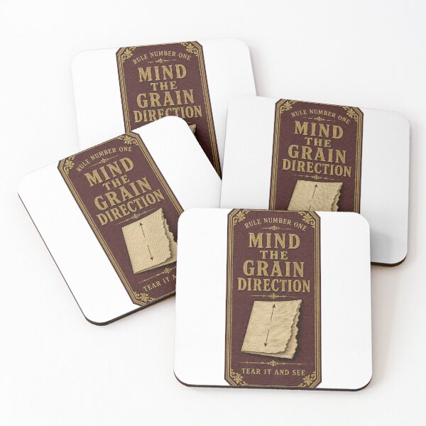 Item preview, Mind The Grain Direction Bookbinder Rule Sign designed and sold by BoosterShop.