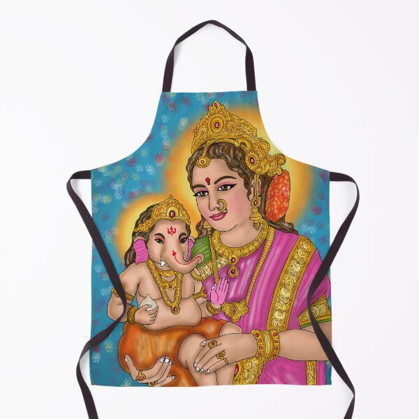 Item preview, Lord Ganesha with Parvati Digital Drawing | Hindu Deity Artwork designed and sold by Harshit_Digital_Arts.