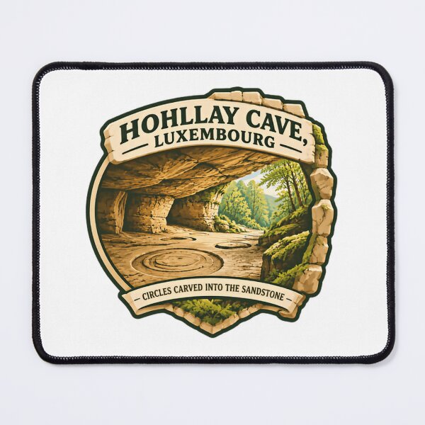 Item preview, Hohlley Cave, Luxembourg Circles Carved Into The Sandstone Travel Souvenir Landmark designed and sold by Star3NowForMe.