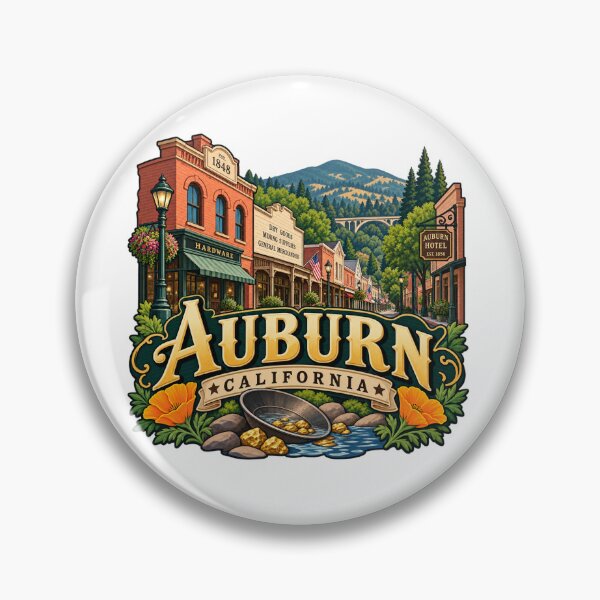 Item preview, Auburn, California - Gold Rush Historic Town designed and sold by Myra365Art.
