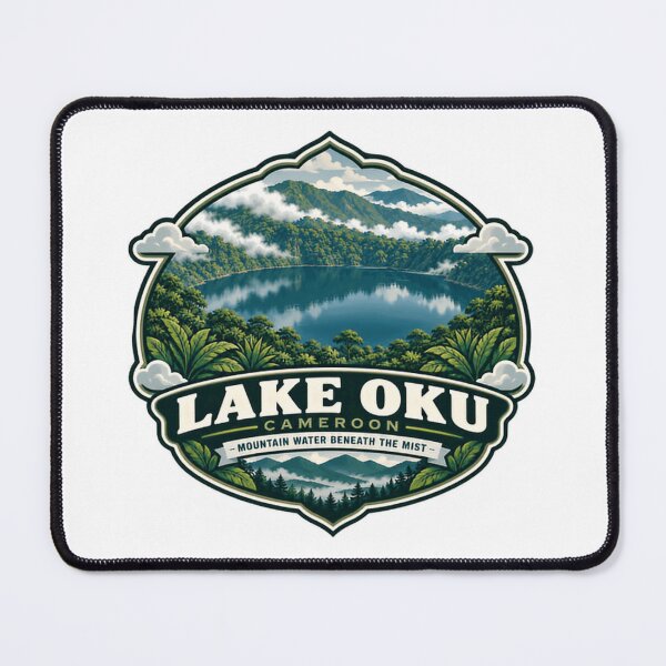 Item preview, Lake Oku Cameroon Mountain Water Beneath The Mist African Travel Souvenir Nature Explorer designed and sold by Star3NowForMe.