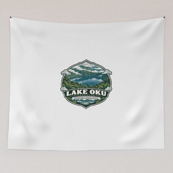 Item preview, Lake Oku Cameroon Mountain Water Beneath The Mist African Travel Souvenir Nature Explorer designed and sold by Star3NowForMe.