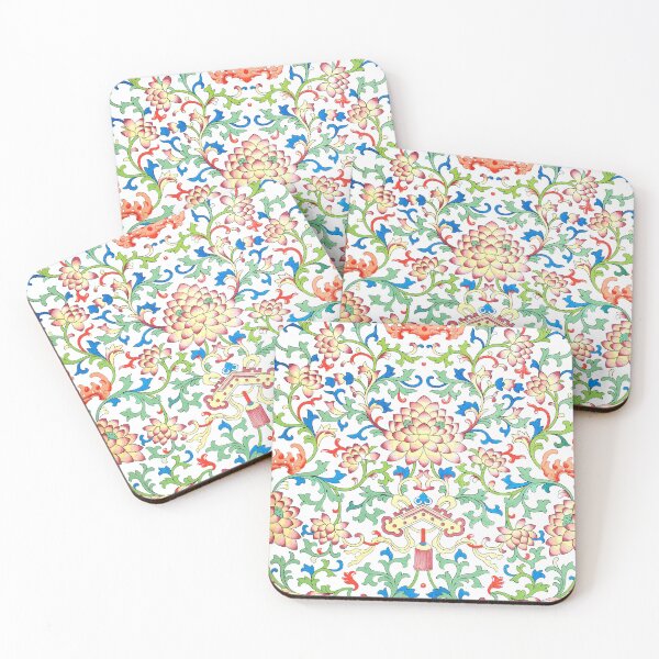 Item preview, Traditional Chinese Lotus Pattern | Vintage Floral Porcelain Ornament Art designed and sold by GabbasGallery.