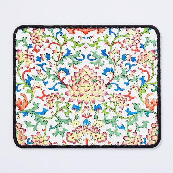Item preview, Traditional Chinese Lotus Pattern | Vintage Floral Porcelain Ornament Art designed and sold by GabbasGallery.