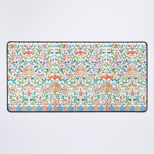 Item preview, Traditional Chinese Lotus Pattern | Vintage Floral Porcelain Ornament Art designed and sold by GabbasGallery.