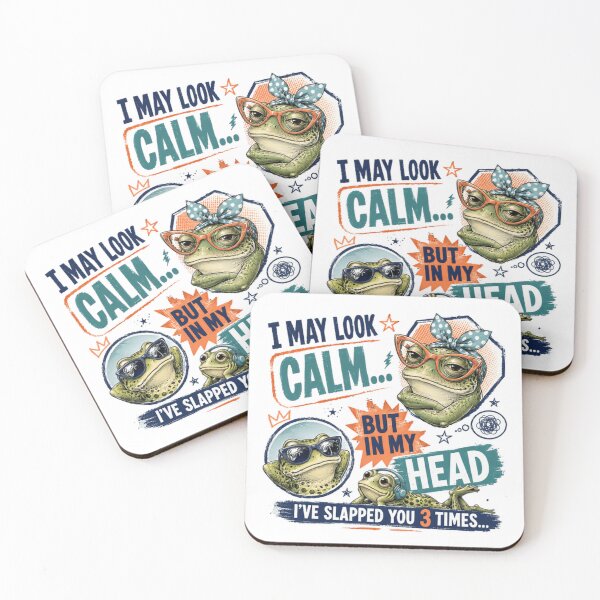 Item preview, I May Look Calm But In My Head I've Slapped You 3 Times Sarcastic Introvert Frog Humor designed and sold by JonesFlora2025.