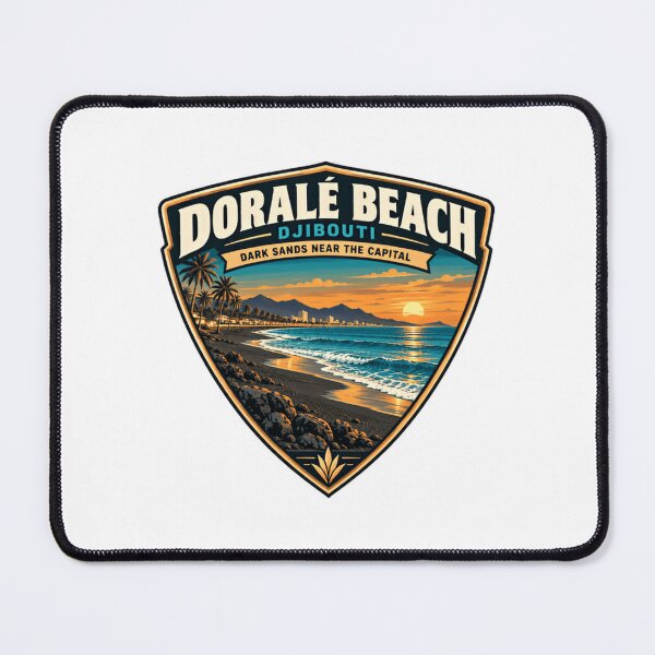Item preview, Doralé Beach Djibouti Dark Sands Near The Capital African Travel Vacation designed and sold by SEEM-drawing.