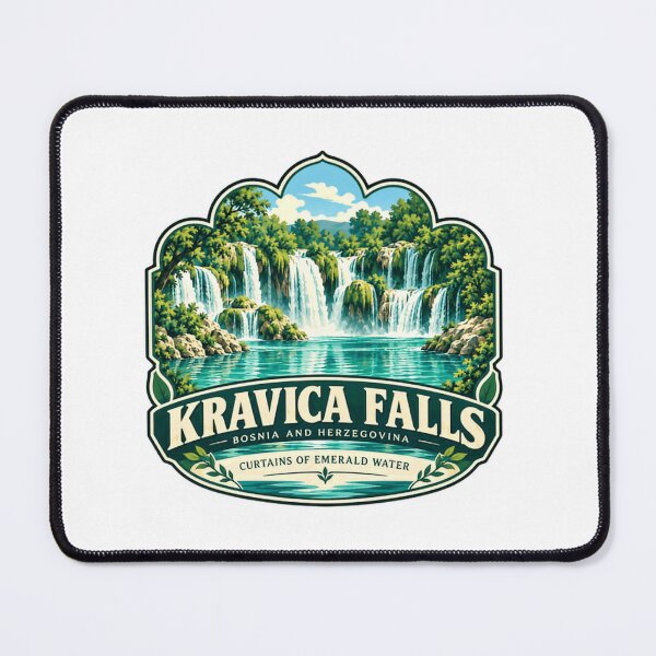 Item preview, Kravica Falls Bosnia And Herzegovina Curtains Of Emerald Water Travel Landmark designed and sold by Simsimah26Parks.