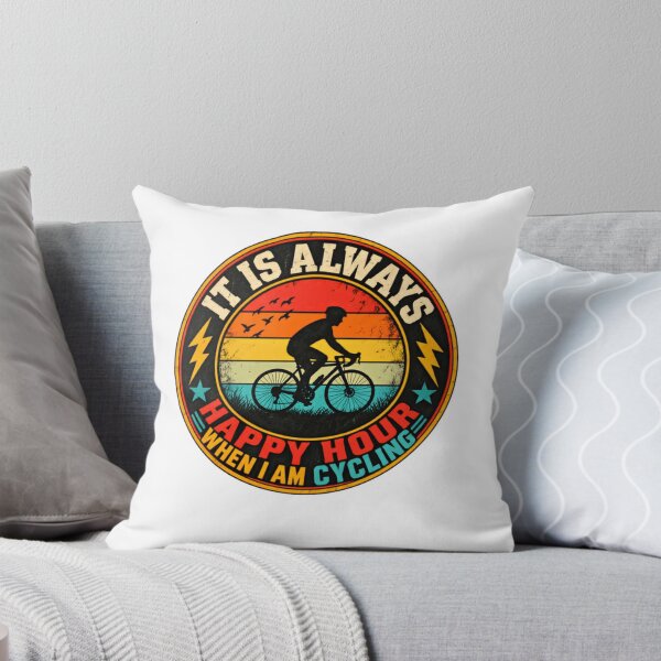 Item preview, It Is Always Happy Hour When I Am Cycling | Cyclist Bicycle Enthusiast Biking Hobby designed and sold by SkeletonsDanger.
