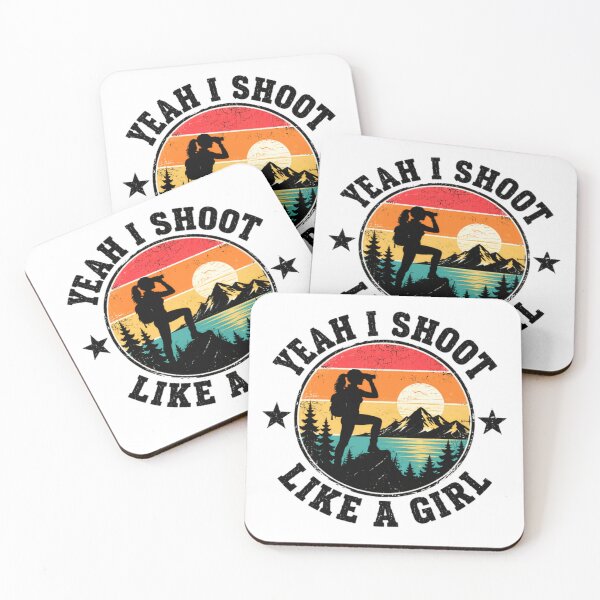 Item preview, Yeah I Shoot Like A Girl Female Hiker Outdoor Photography Adventure designed and sold by JonesFlora2025.