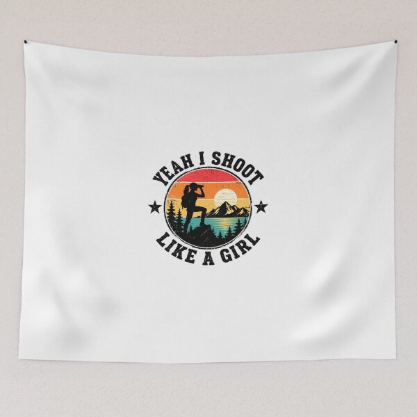 Item preview, Yeah I Shoot Like A Girl Female Hiker Outdoor Photography Adventure designed and sold by JonesFlora2025.