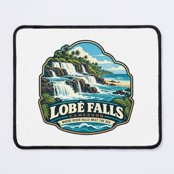 Item preview, Lobé Falls Cameroon Where River Falls Meet The Sea African Travel Tourist Waterfall Destination designed and sold by Simsimah26Parks.