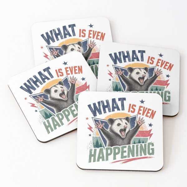 Item preview, What Is Even Happening Opossum Funny Meme Overwhelmed Animal Lover designed and sold by JonesFlora2025.