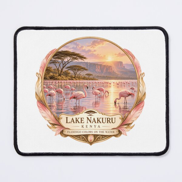Item preview, Lake Nakuru Kenya Flamingo Colors On The Water African Wildlife Safari Travel designed and sold by Star3NowForMe.