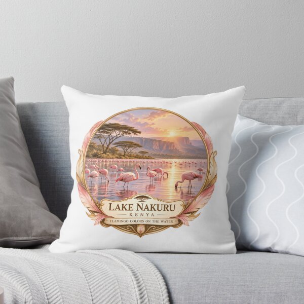 Item preview, Lake Nakuru Kenya Flamingo Colors On The Water African Wildlife Safari Travel designed and sold by Star3NowForMe.